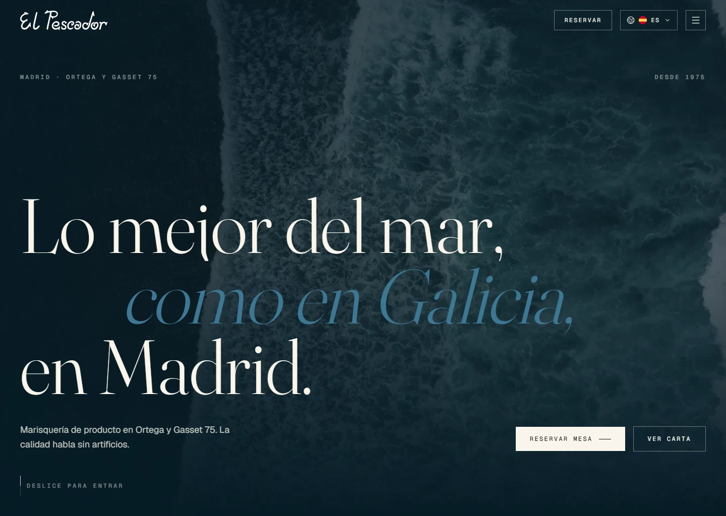 Captura del concepto independiente de rediseño para El Pescador